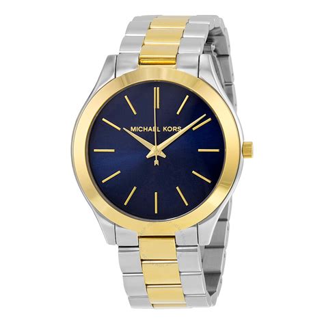 michael kors women's slim runway two tone watch mk3479|michael kors two tone watch.